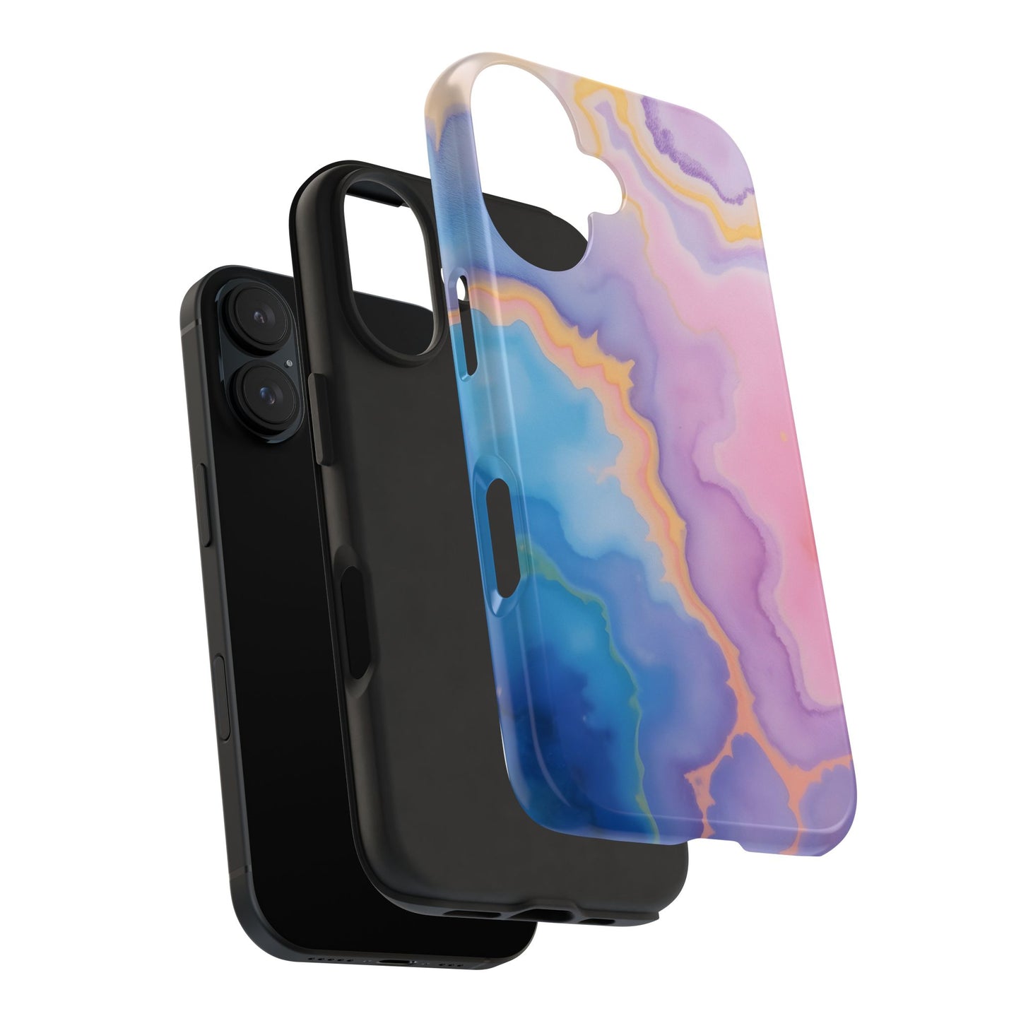 Watercolor Abstract Colors Tough Phone Case - Protective Cover for iPhone