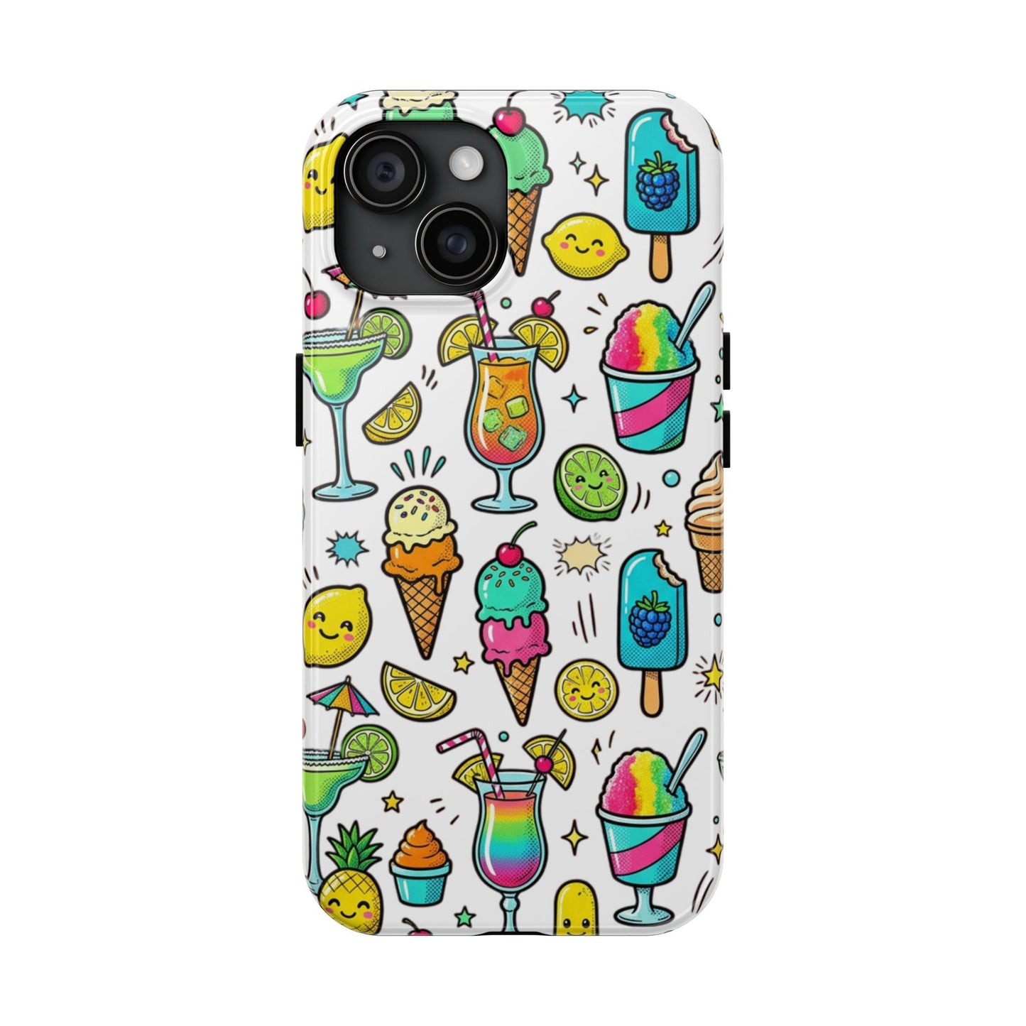 Tough Phone Case — Summer Ice Cream & Cocktails Pattern