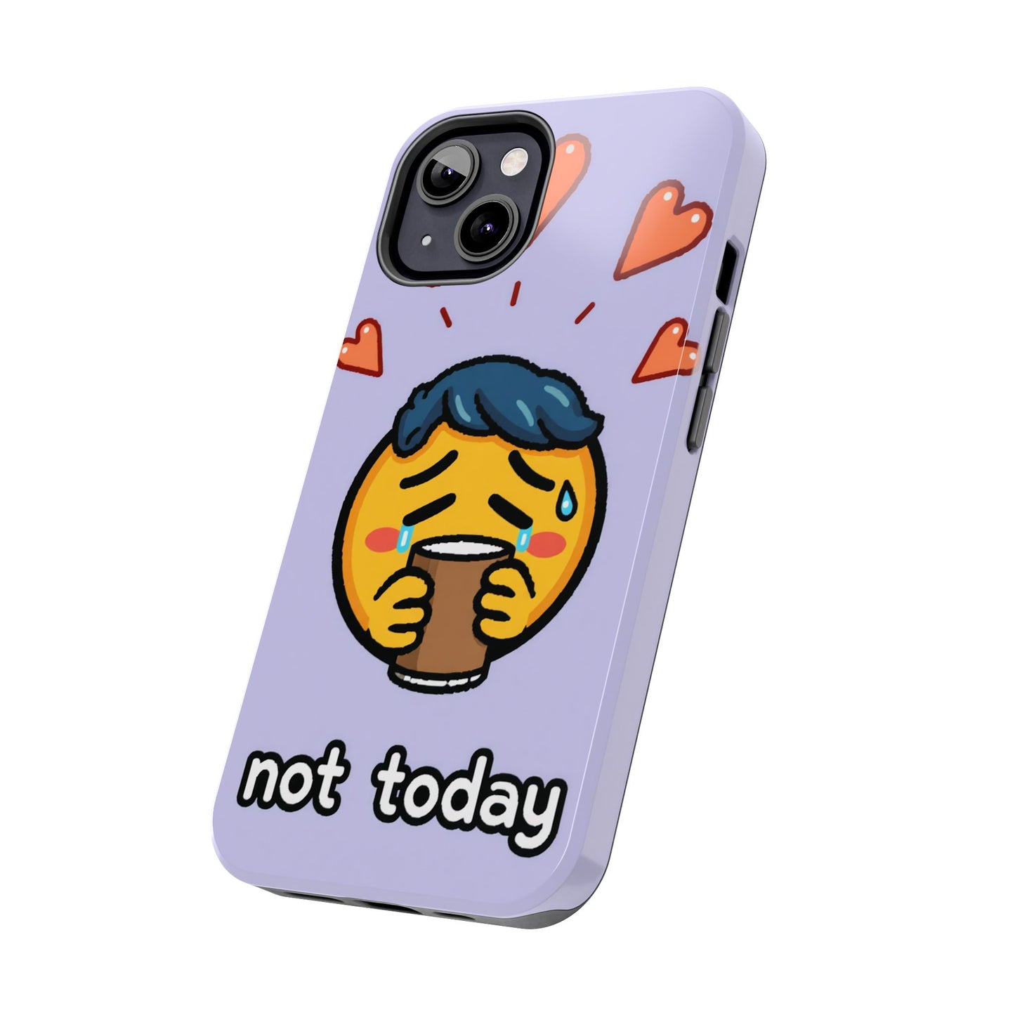 Cute Tough Phone Case - 'Not Today' Emoji Design