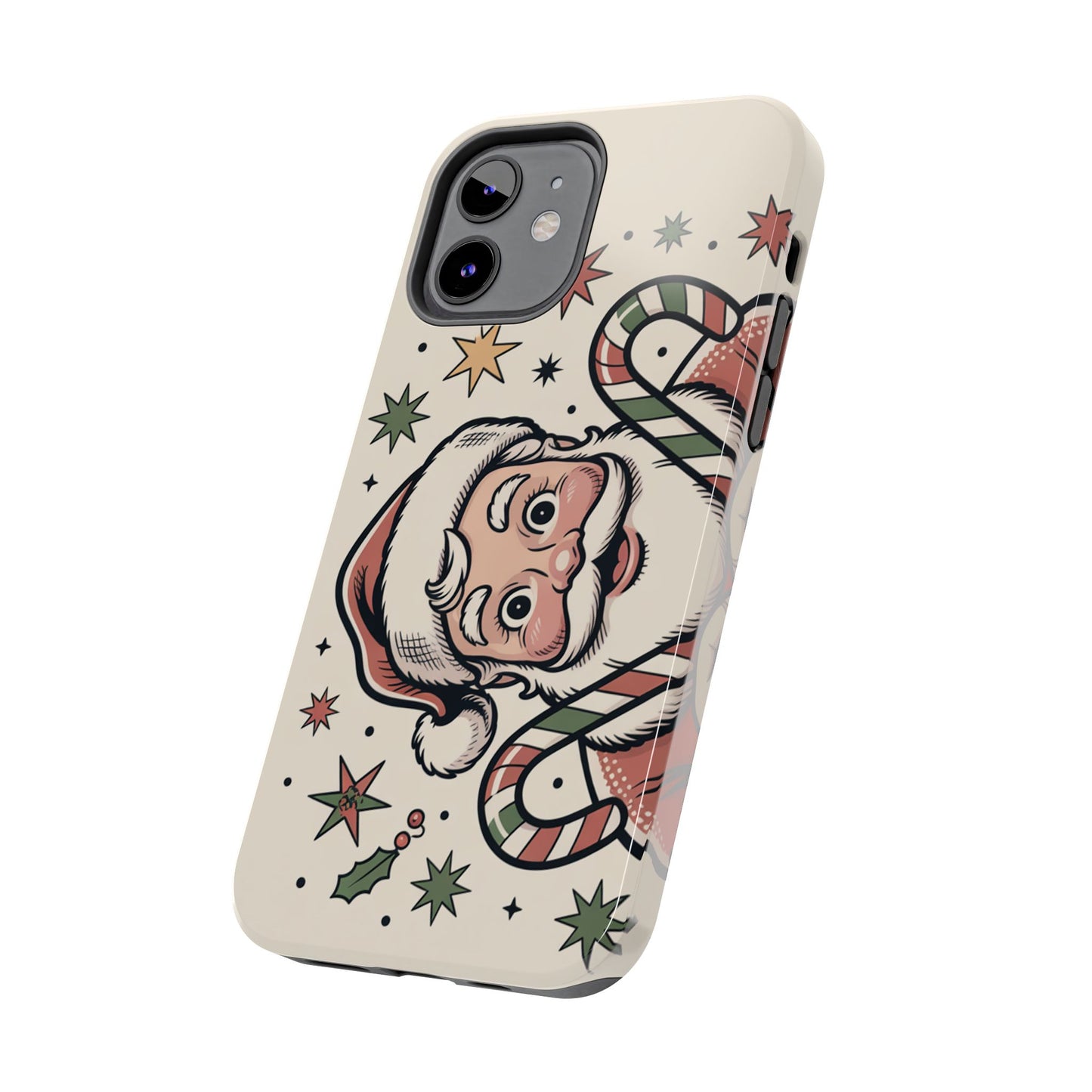 Retro Santa Tough Phone Case - Festive Holiday Design