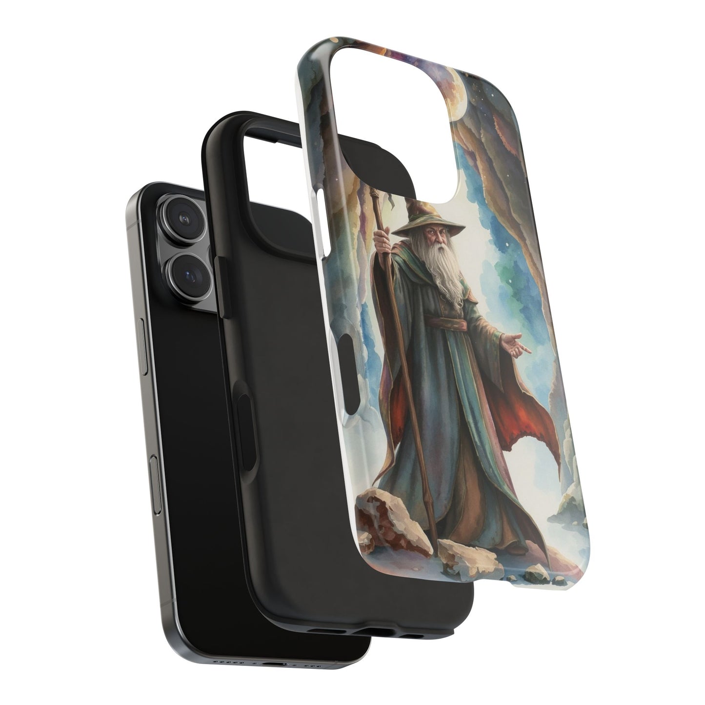 Magical Wizard Phone Case - Tough, Durable Phone Cover for Fantasy Lovers, Geek Gift, Unique Design, Celestial Phone Accessory