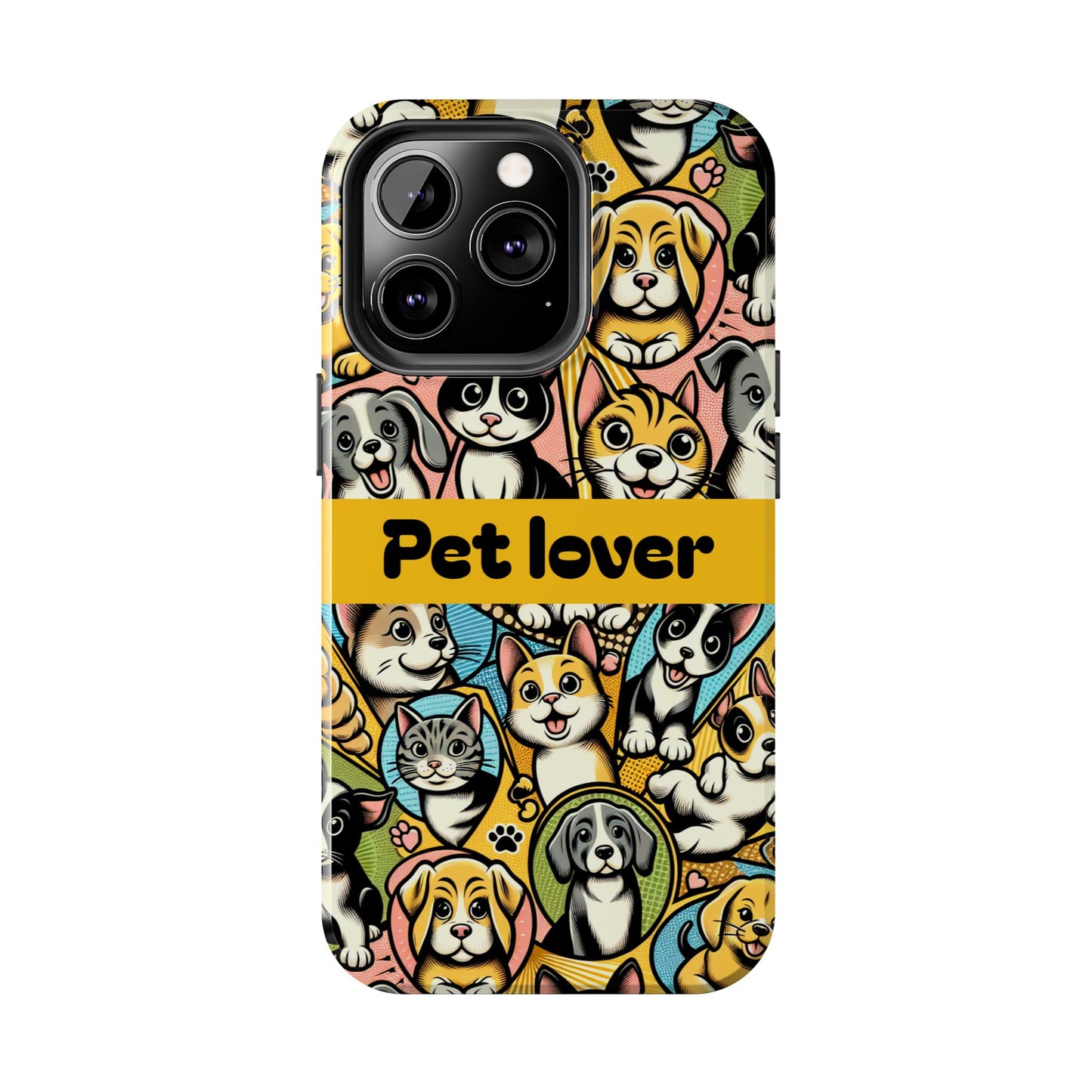 Pet Lover Tough Phone Case - Colorful Animal Design - for iPhone