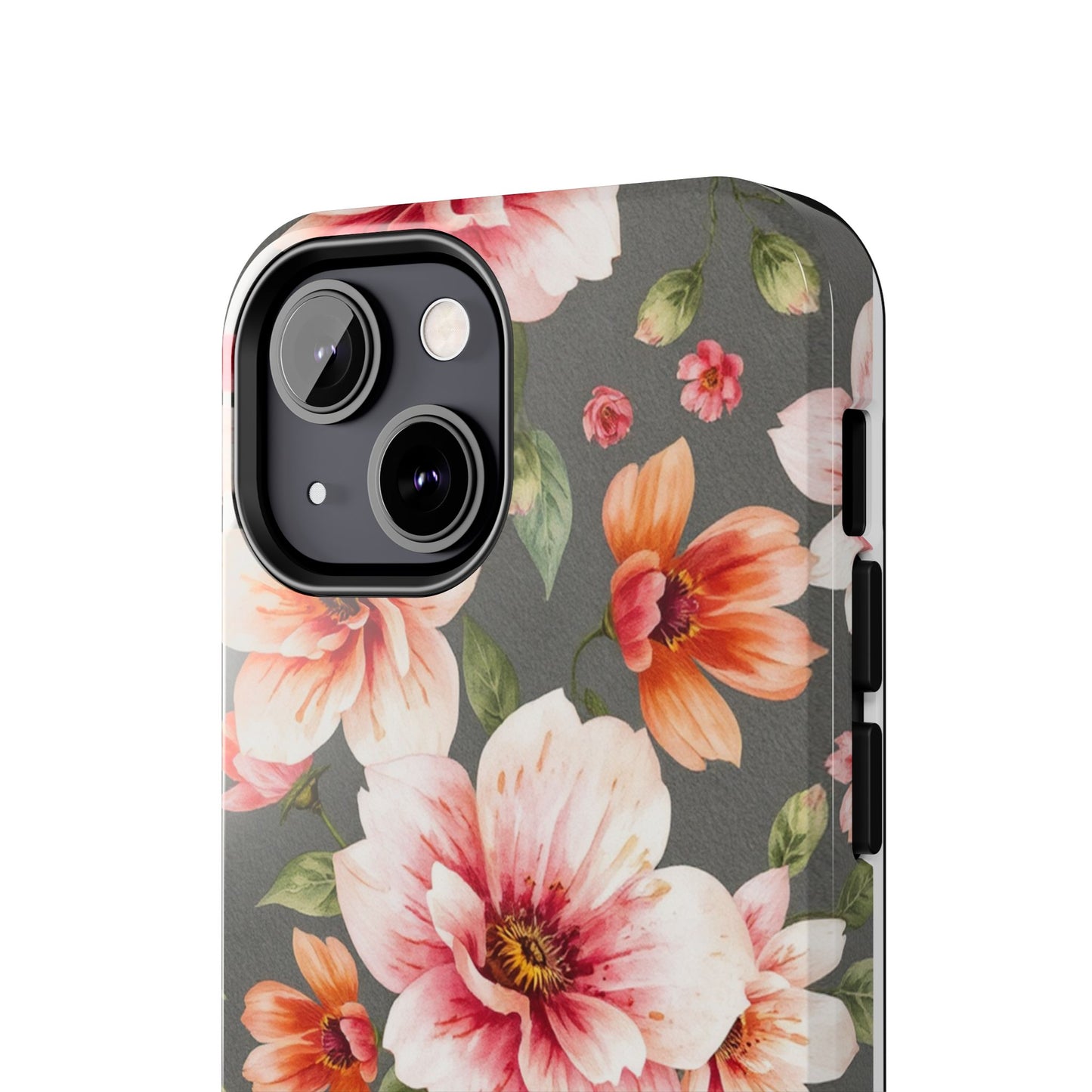 Floral Pink Tough Phone Case - Stylish & Durable Floral Design - for iPhone