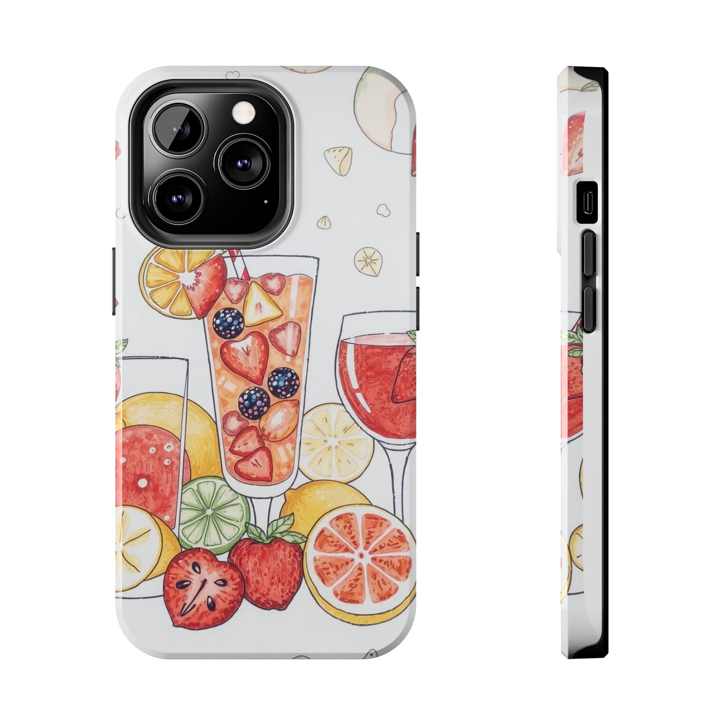 Colorful Fruit Cocktail Tough Phone Case - Perfect for Summer Vibes