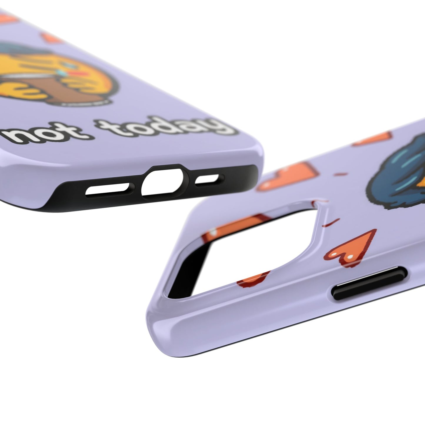 Cute Tough Phone Case - 'Not Today' Emoji Design