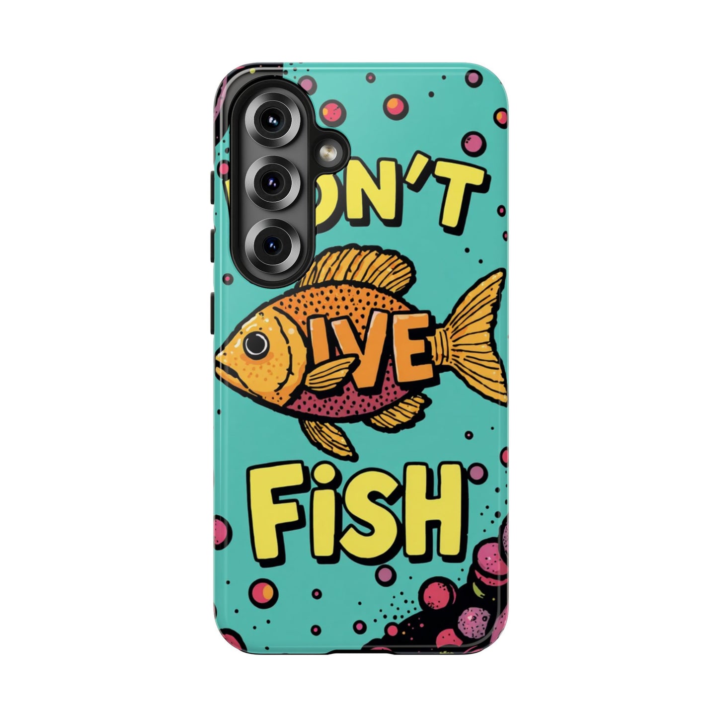 Catchy Fish-Themed Tough Phone Cases, Unique Gift for Fish Lovers, Durable Protection for Phones, Fun Aquatic Design, Ideal for Holidays