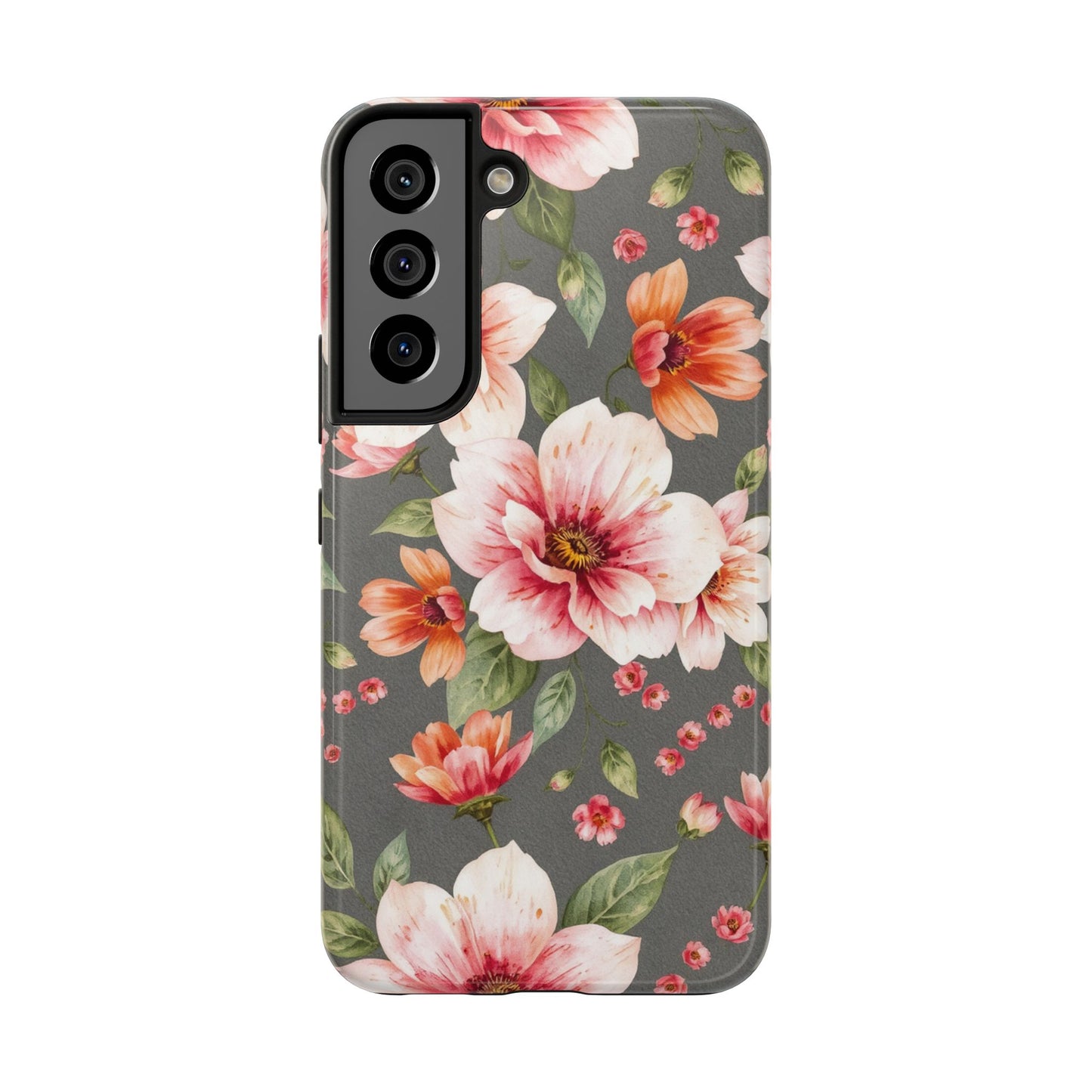 Floral Pink Tough Phone Case - Stylish & Durable Floral Design - for iPhone