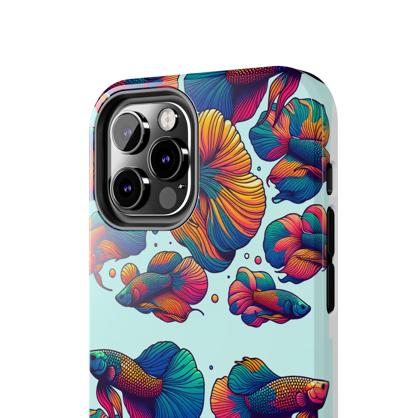 Colorful Fish Pattern Tough Phone Case - Aquatic Lovers - for iPhone
