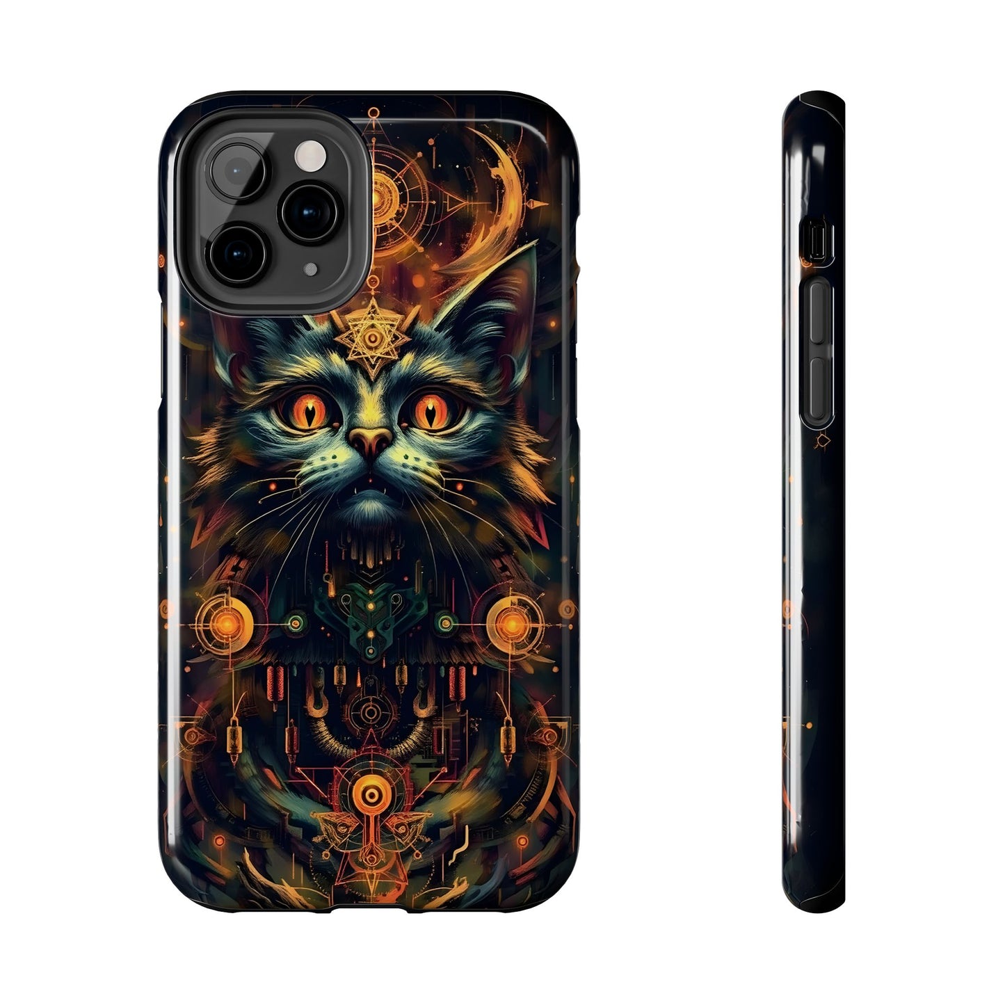 Mystical Cat Queen Tough Phone Case – Unique Protection for Cat Lovers - for iPhone