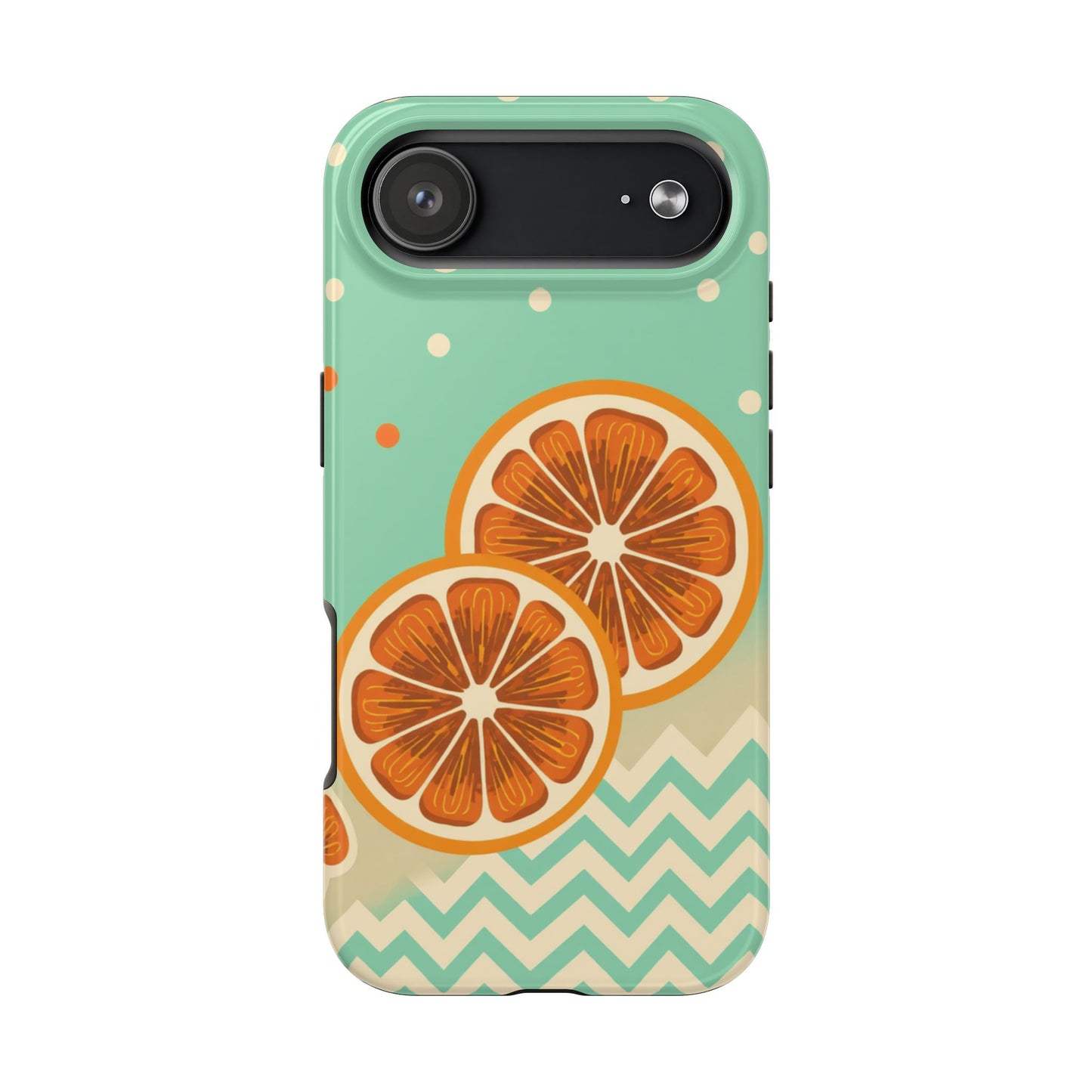 Citrus Vibe Tough Phone Case - Fun Orange Slice Design
