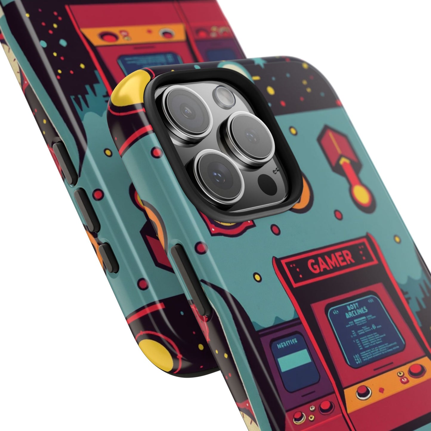 Retro Gamer Tough Phone Case - Vibrant Arcade Design for Gaming Enthusiasts - for iPhone
