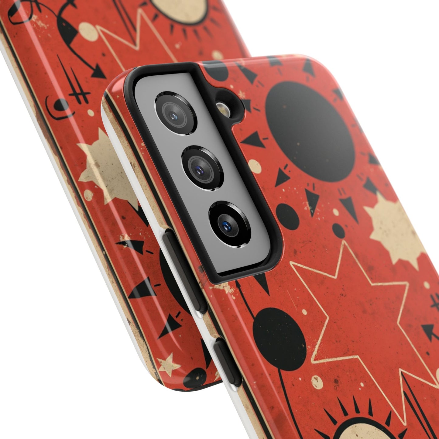 Retro Bold Tough Phone Case - Unique Geometric Design - for iPhone