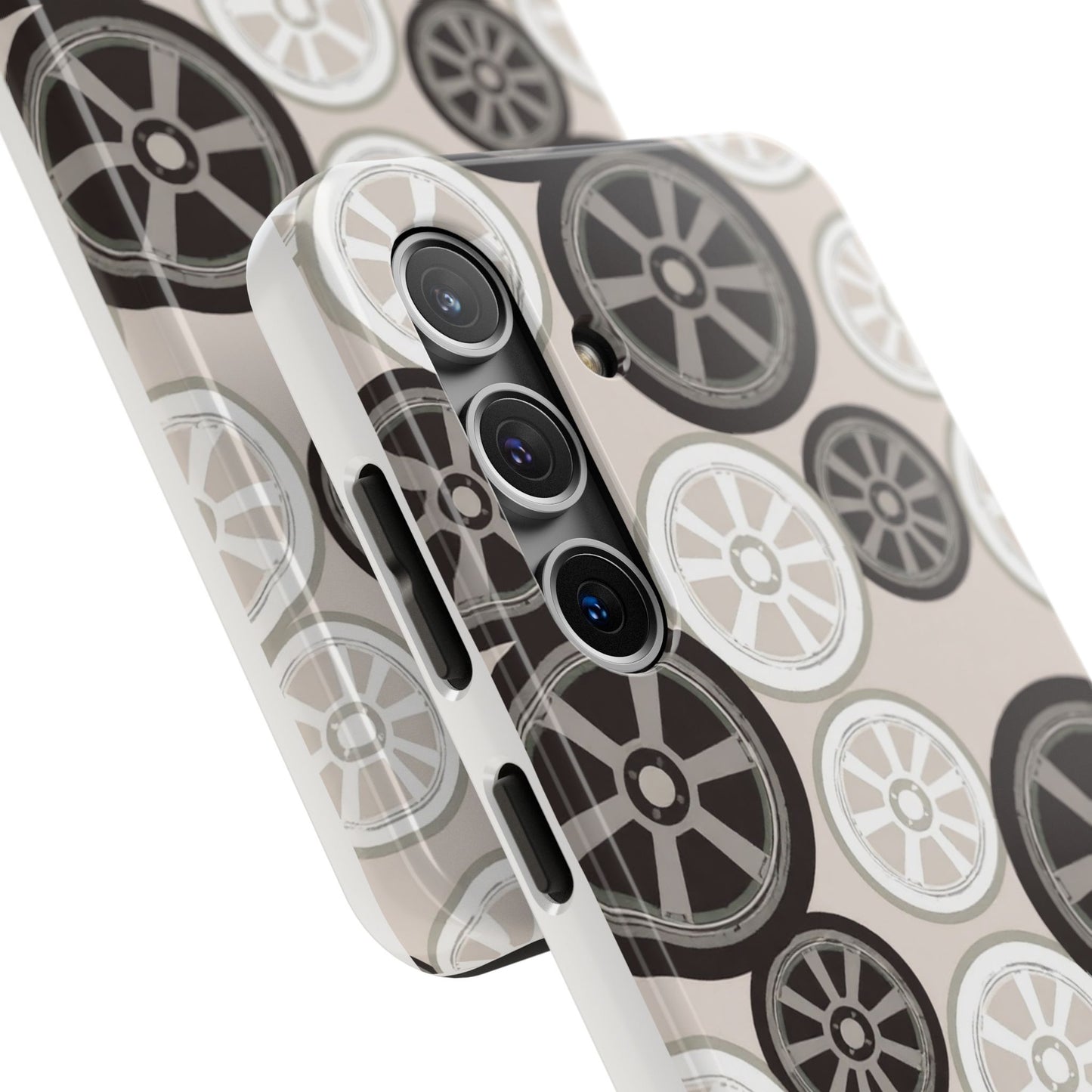 Racing Wheel Design Tough Phone Case – Durable Protection for Automotive Enthusiasts