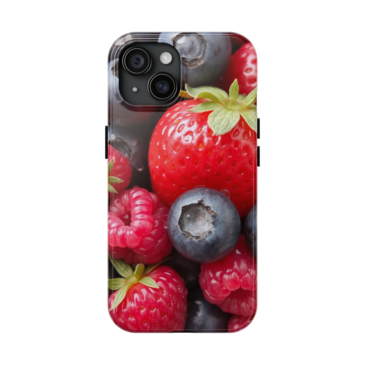 Fruit-Themed Tough Phone Case - Berry Burst Design