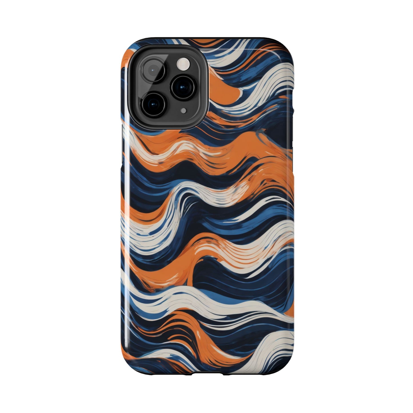 Wave Pattern Tough Phone Case - Stylish and Durable for Modern Lifestyle - for iPhone