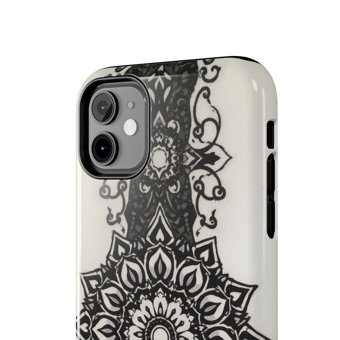 Stylish Tough Phone Cases with Dark Mandala Design - Durable and Unique Protection - for iPhone