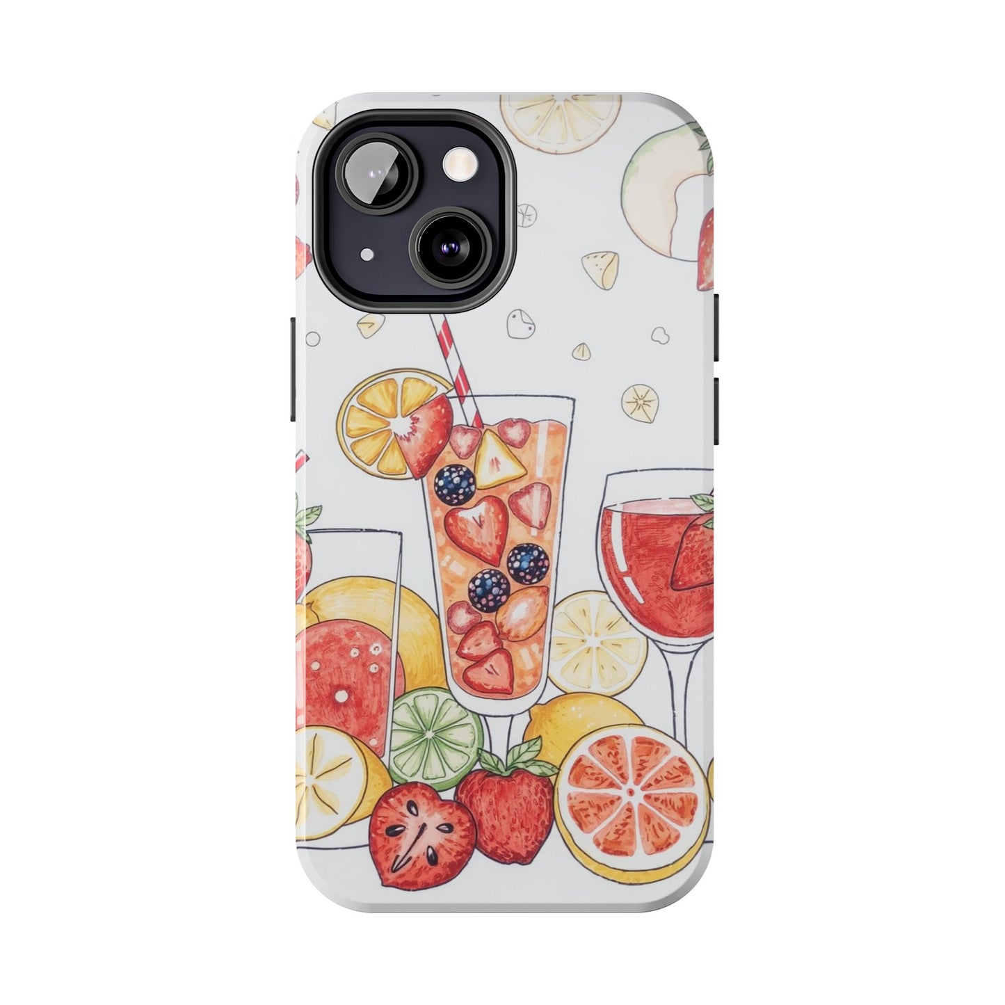 Colorful Fruit Cocktail Tough Phone Case - Perfect for Summer Vibes