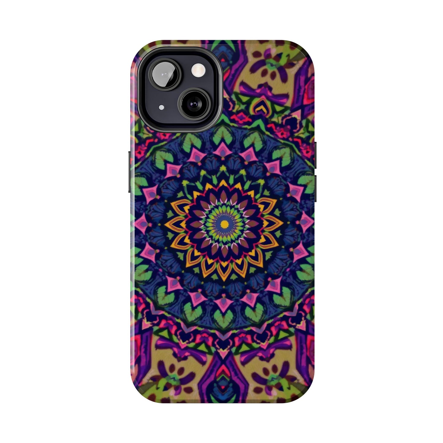 Vibrant Mandala Tough Phone Case - Colorful, Purple Fusion, Durable Protection for Your Device - for iPhone