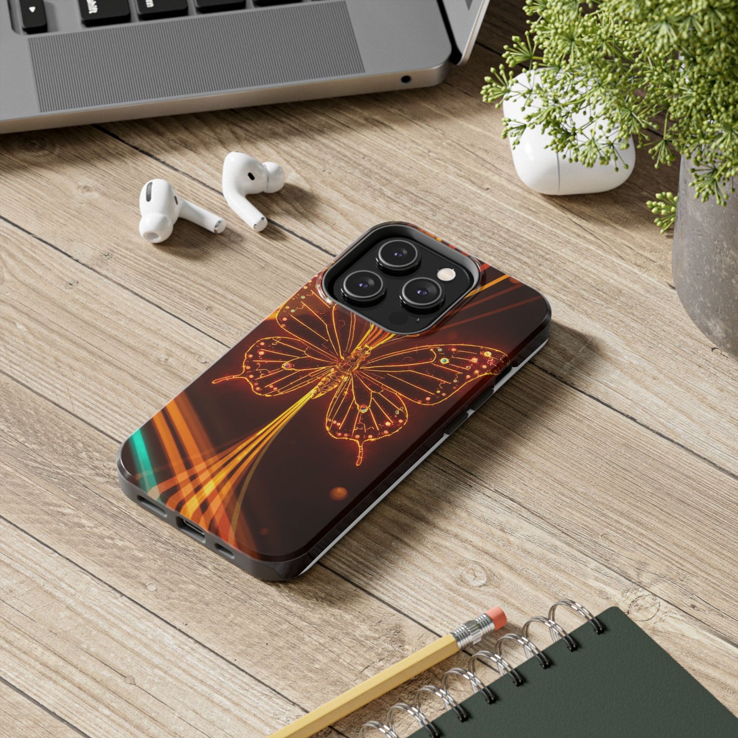 Elegant Butterfly Tough Phone Case - Stylish Protection for Nature Lovers