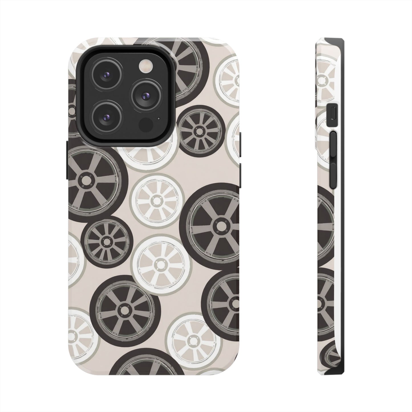 Racing Wheel Design Tough Phone Case – Durable Protection for Automotive Enthusiasts