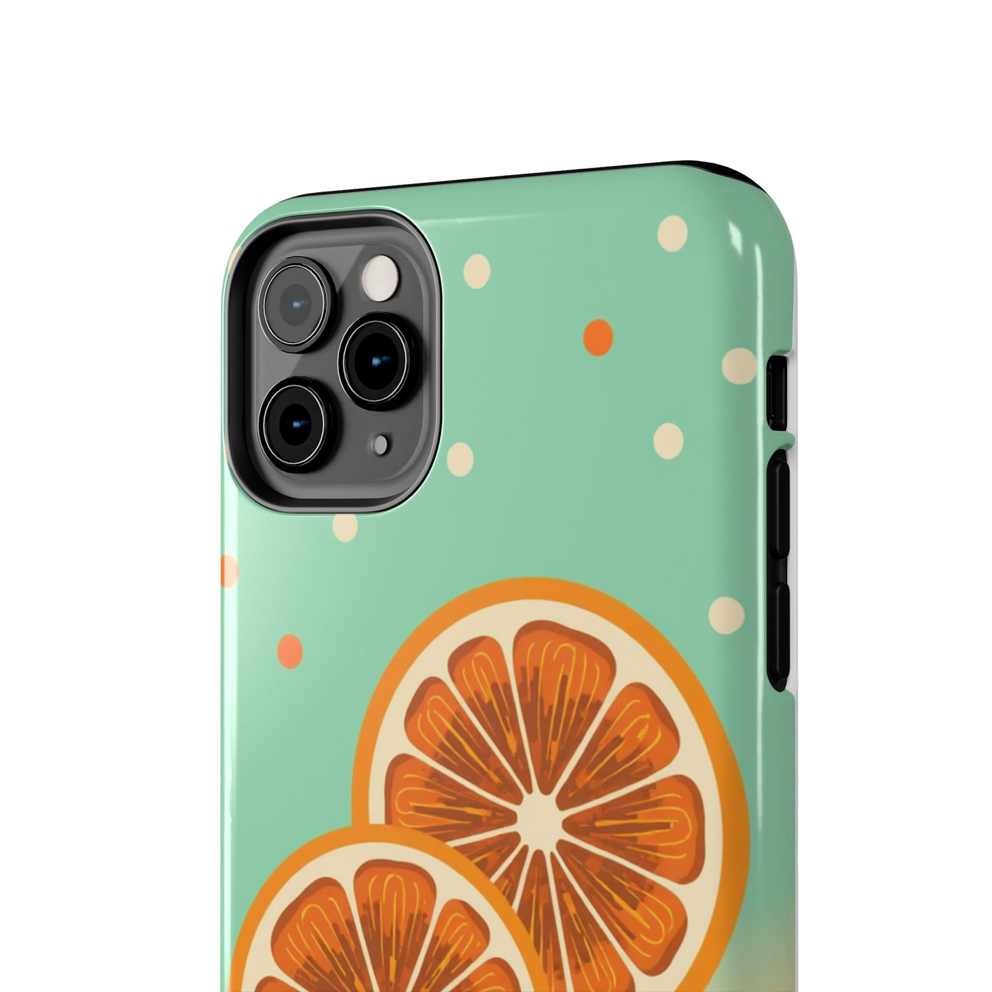 Citrus Vibe Tough Phone Case - Fun Orange Slice Design