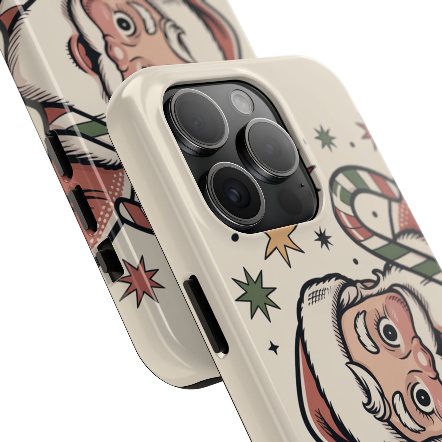 Retro Santa Tough Phone Case - Festive Holiday Design