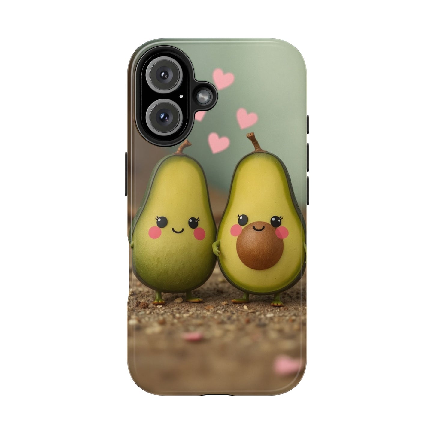 Cute Avocado Phone Case, Funny Tough Case, Quirky Phone Accessory, Gifts for Foodies, Valentine's Day Present