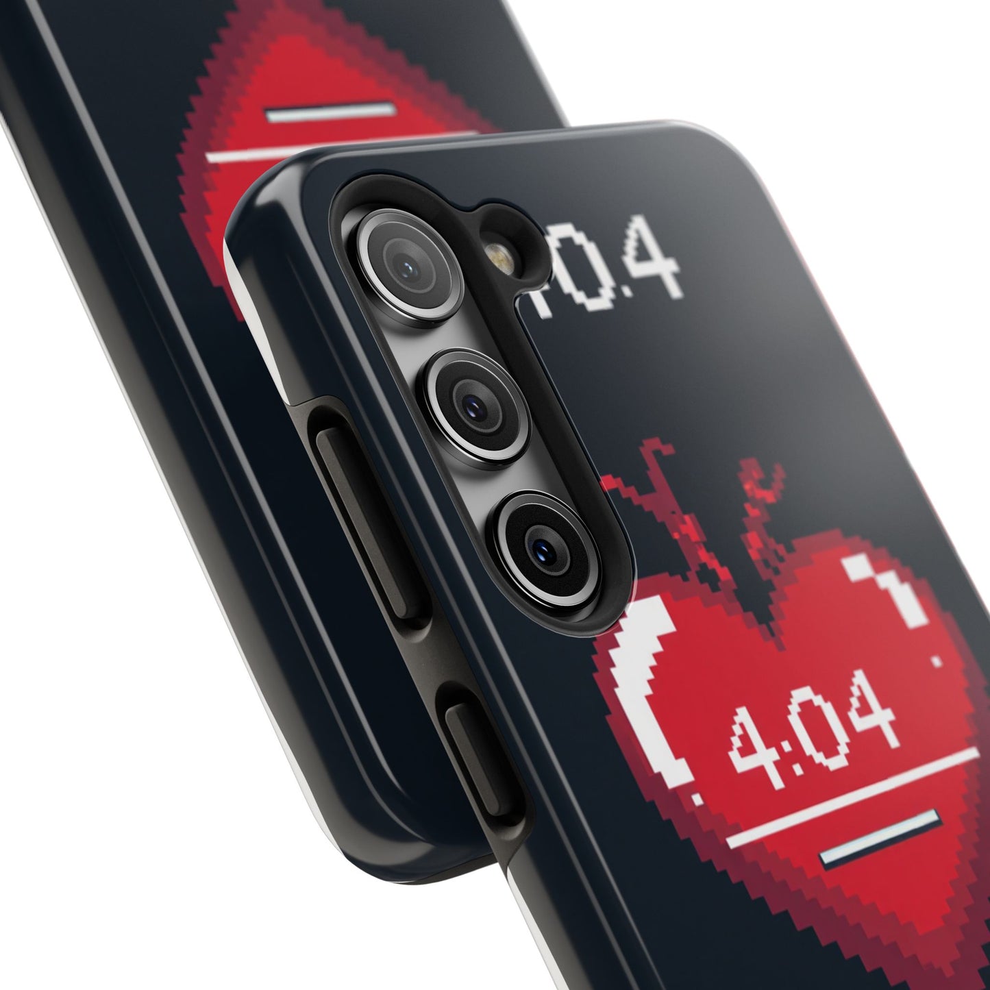 Vintage Pixel Heart Tough Phone Case - "404 Love Not Found" Design