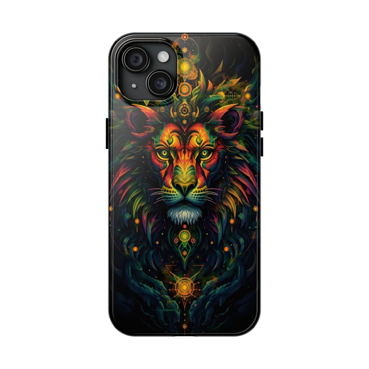 Vibrant Mystical Lion Art Tough Phone Case - Bold Protector for Animal Lovers - for iPhone