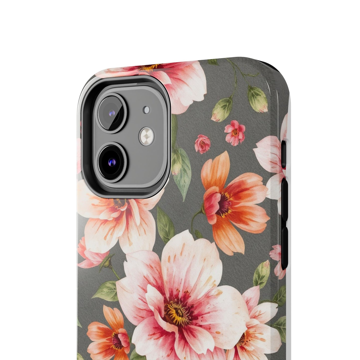Floral Pink Tough Phone Case - Stylish & Durable Floral Design - for iPhone