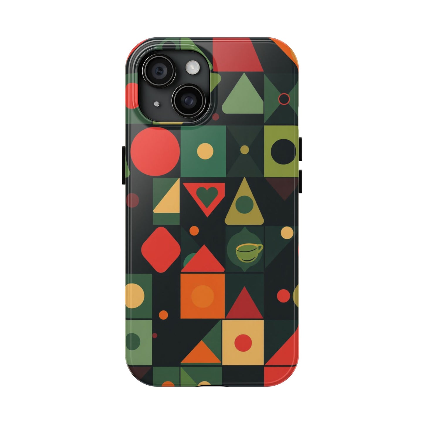 Vibrant Geometric Tough Phone Cases – Stylish Protection for Trendsetters - for iPhone