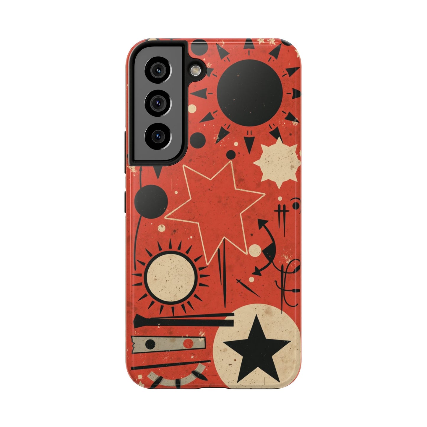 Retro Bold Tough Phone Case - Unique Geometric Design - for iPhone