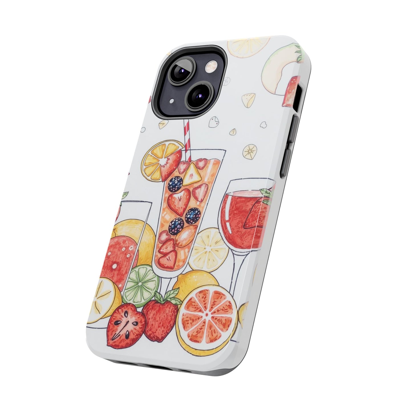 Colorful Fruit Cocktail Tough Phone Case - Perfect for Summer Vibes