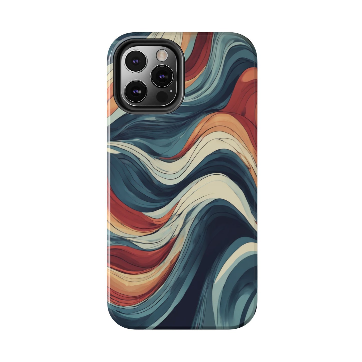 Abstract Wave Tough Phone Case | Stylish Protection for Daily Use - for iPhone