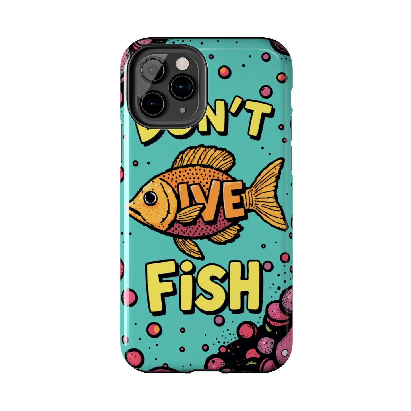 Catchy Fish-Themed Tough Phone Cases, Unique Gift for Fish Lovers, Durable Protection for Phones, Fun Aquatic Design, Ideal for Holidays