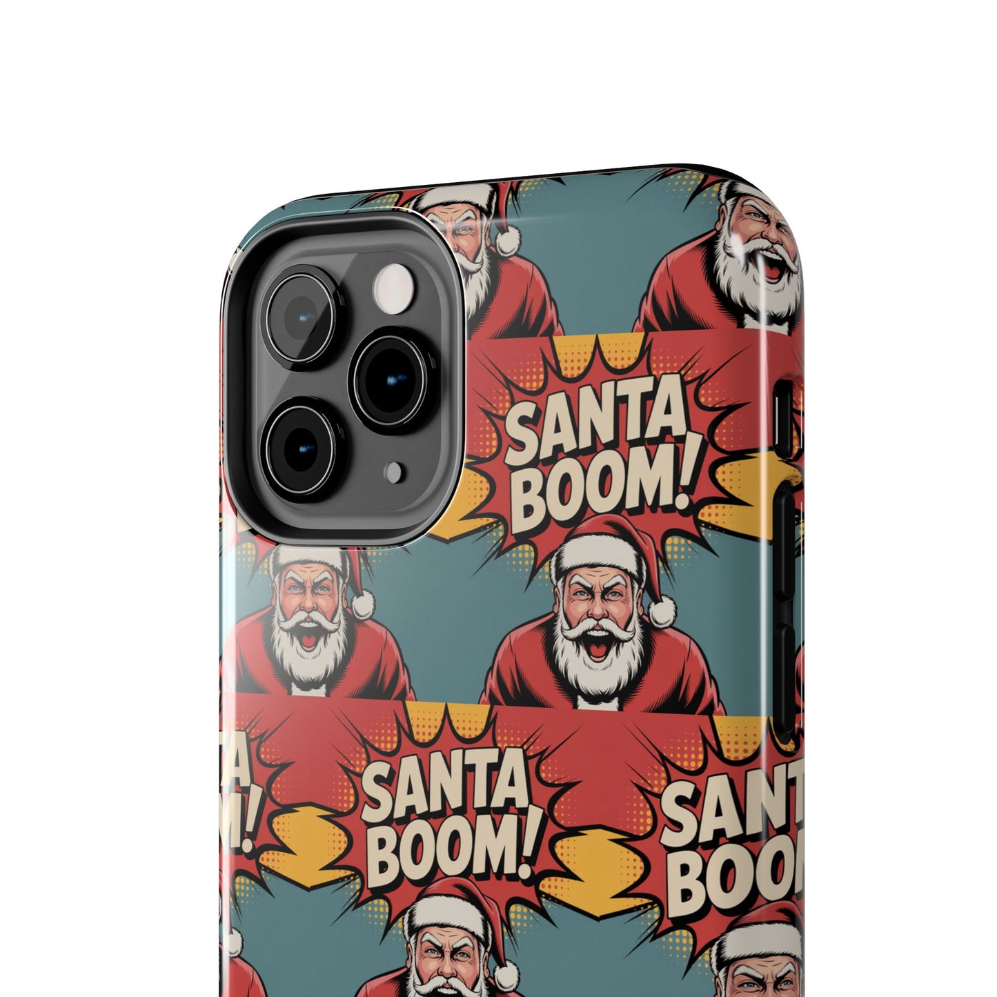 Festive Santa Boom Pattern Tough Phone Case