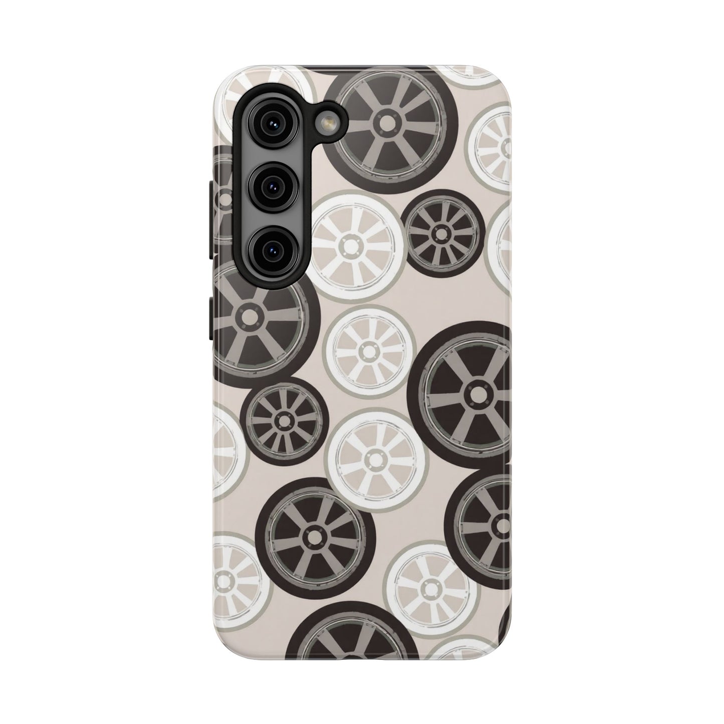 Racing Wheel Design Tough Phone Case – Durable Protection for Automotive Enthusiasts