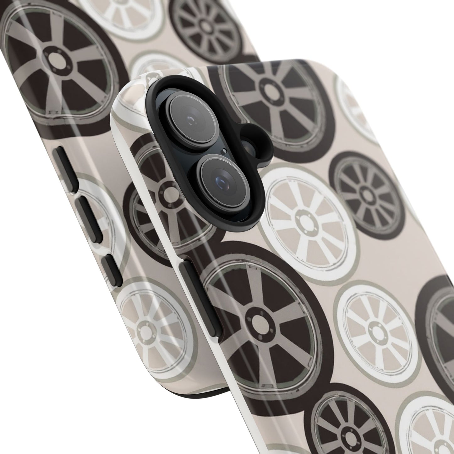 Racing Wheel Design Tough Phone Case – Durable Protection for Automotive Enthusiasts