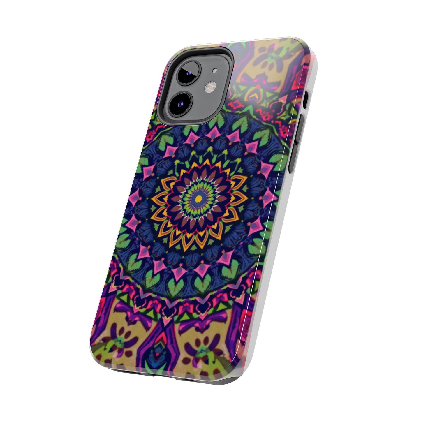 Vibrant Mandala Tough Phone Case - Colorful, Purple Fusion, Durable Protection for Your Device - for iPhone
