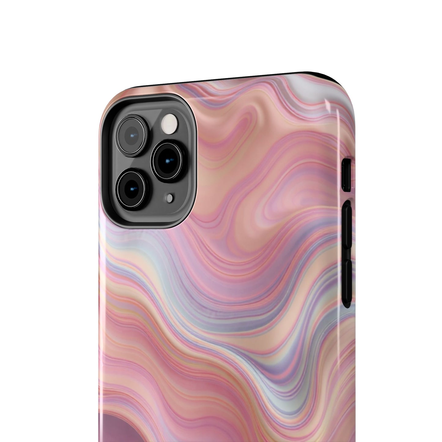 Stylish Tough Phone Cases - Abstract Pink Marble Design
