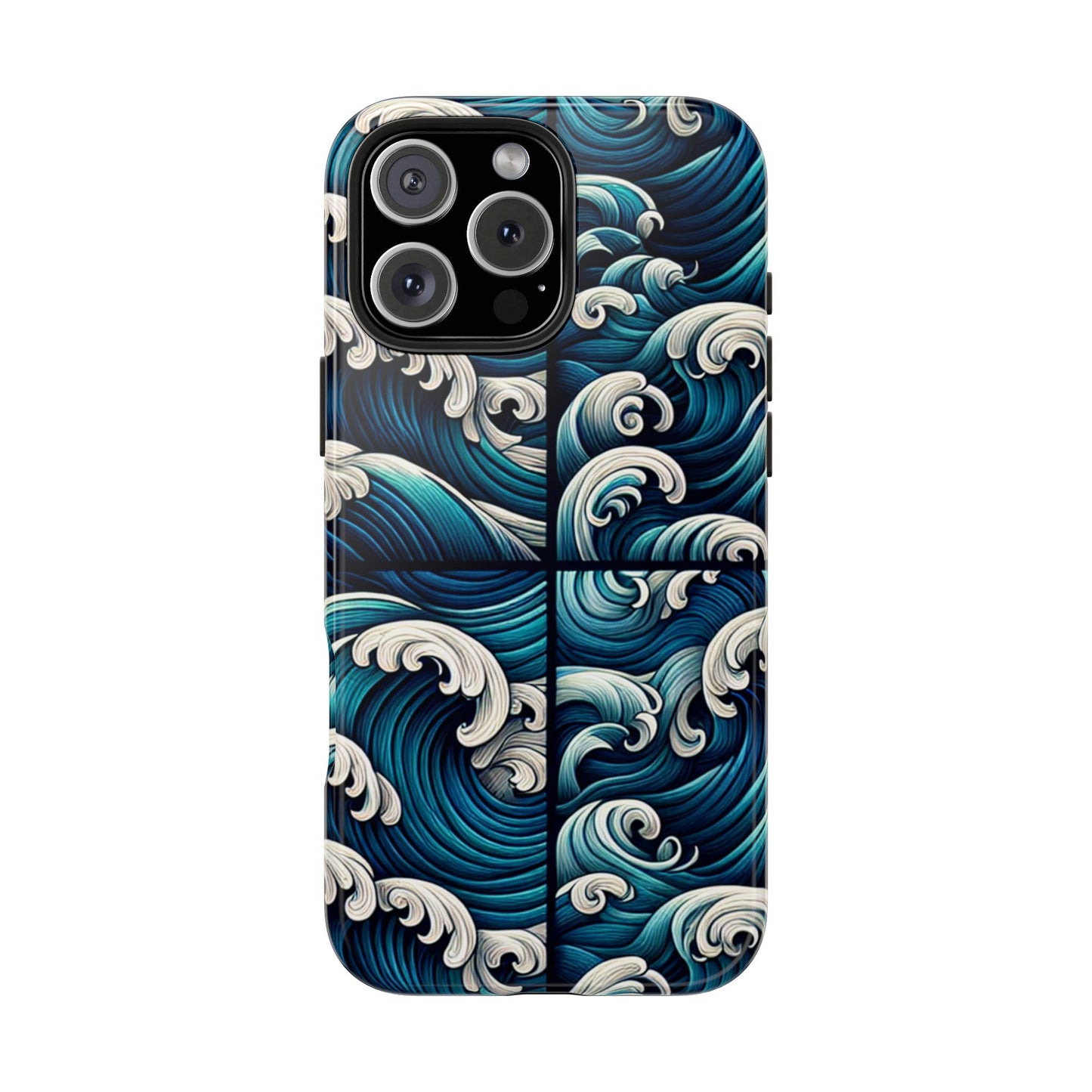Ocean Waves Tough Phone Case - Durable Protection with Artistic Design - for iPhone