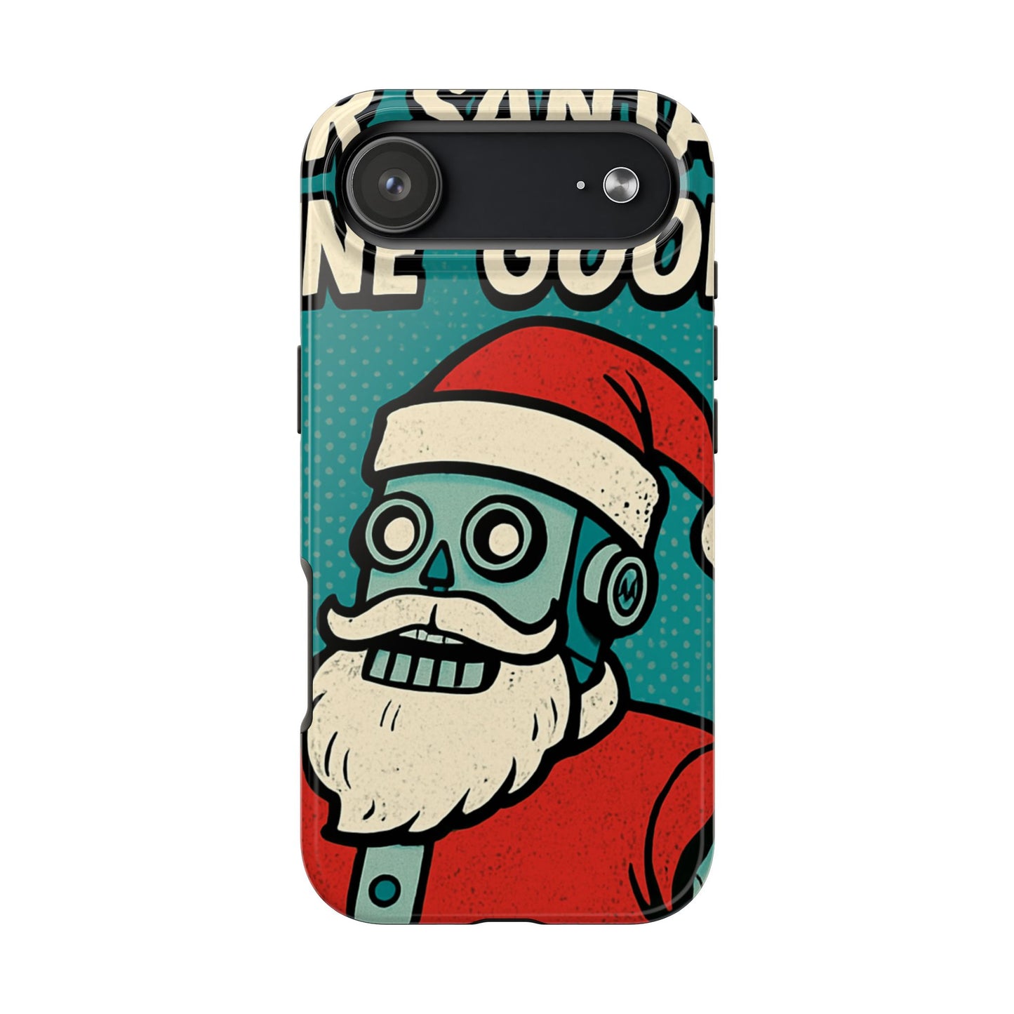 Santa Robot Phone Case - Durable Tough Design for Holidays