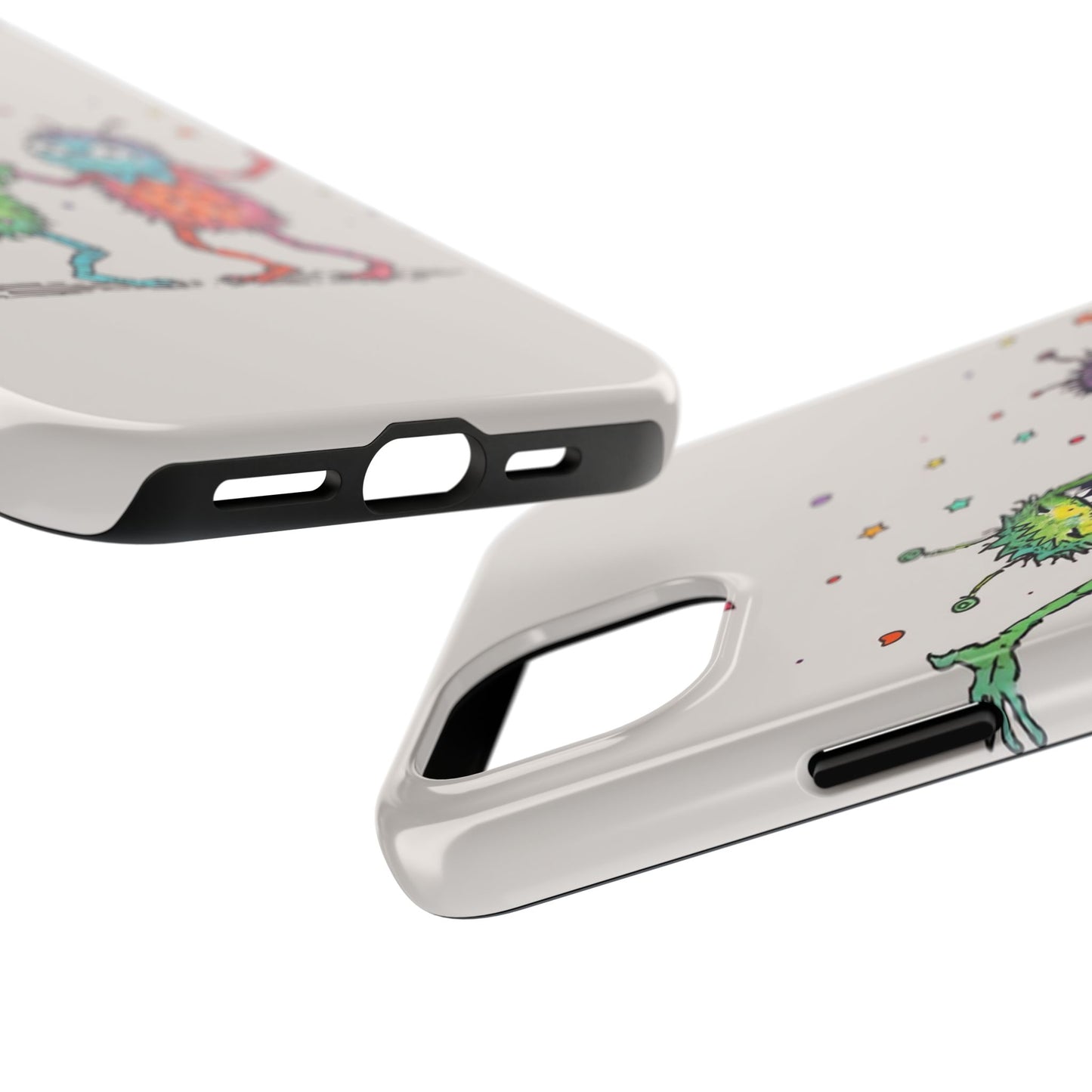Colorful Monster Tough Phone Case - Fun and Playful Design