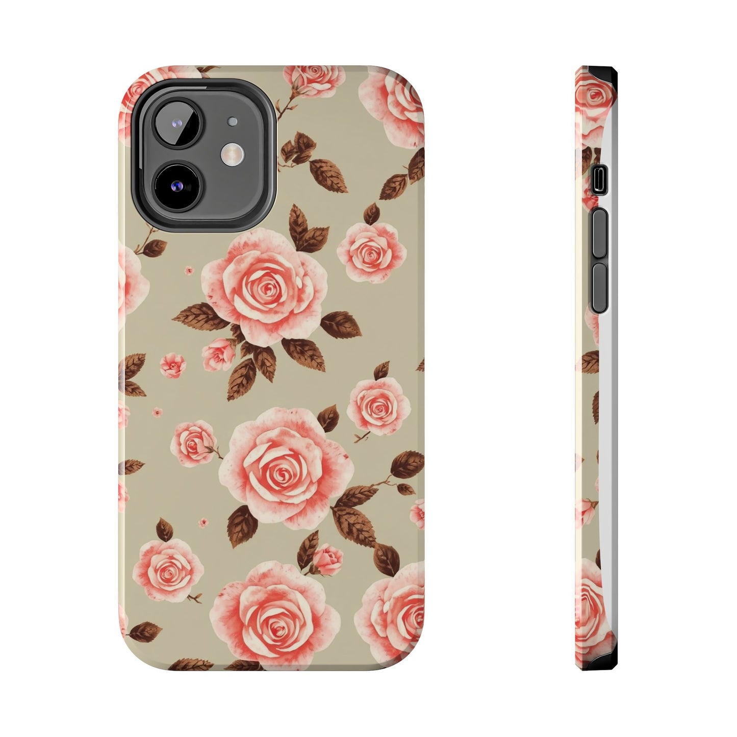 Elegant Floral Tough Phone Case for Stylish Protection - for iPhone