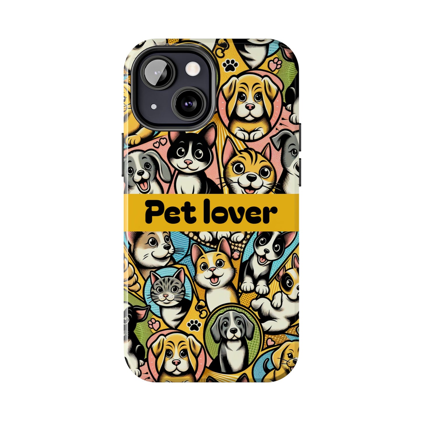 Pet Lover Tough Phone Case - Colorful Animal Design - for iPhone