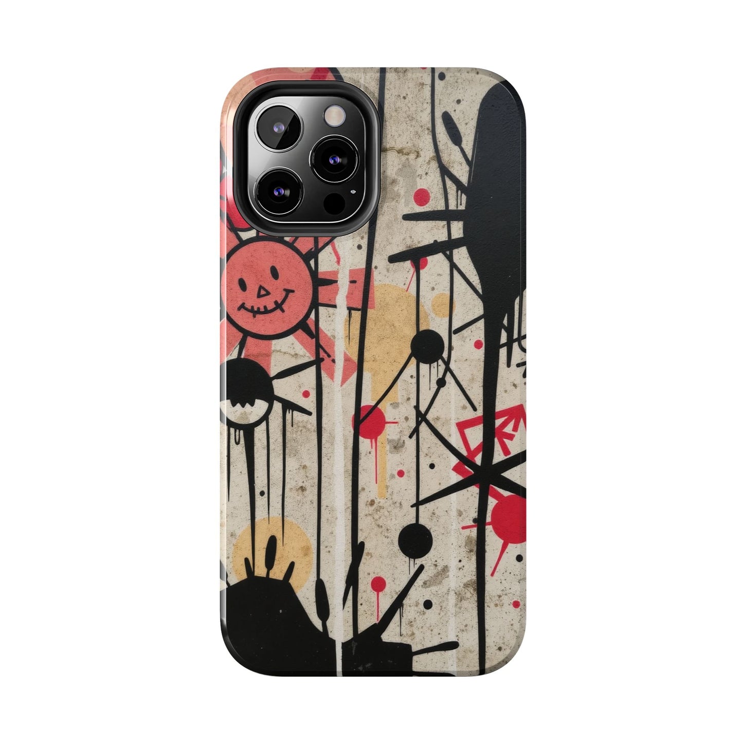 Artistic Tough Phone Case - Abstract Fun Grafitti Design for Protective Style - for iPhone