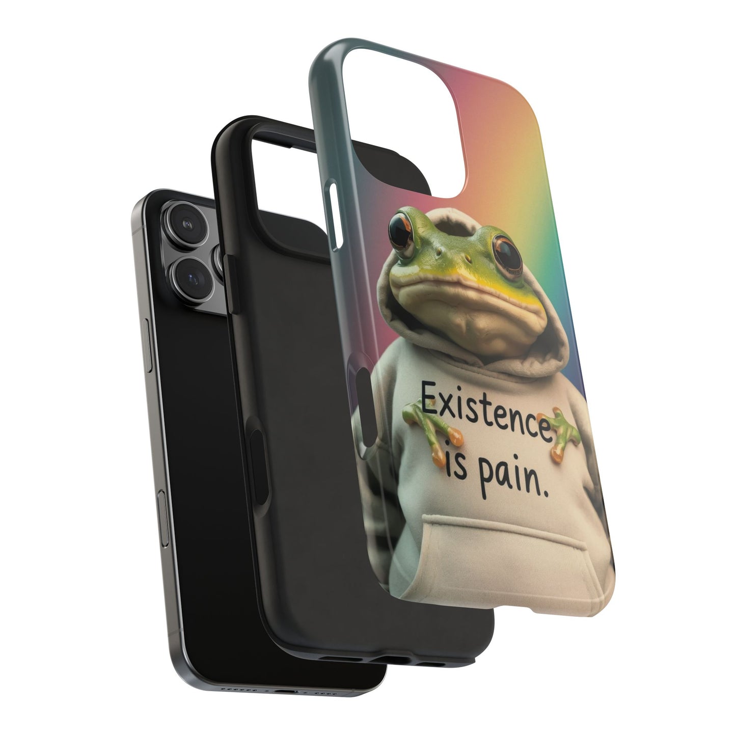 Existence is Pain Frog Phone Case - Tough & Stylish