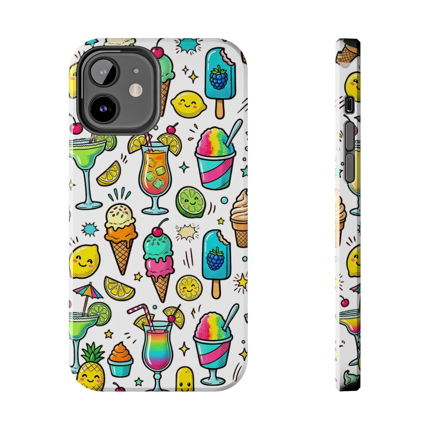 Tough Phone Case — Summer Ice Cream & Cocktails Pattern