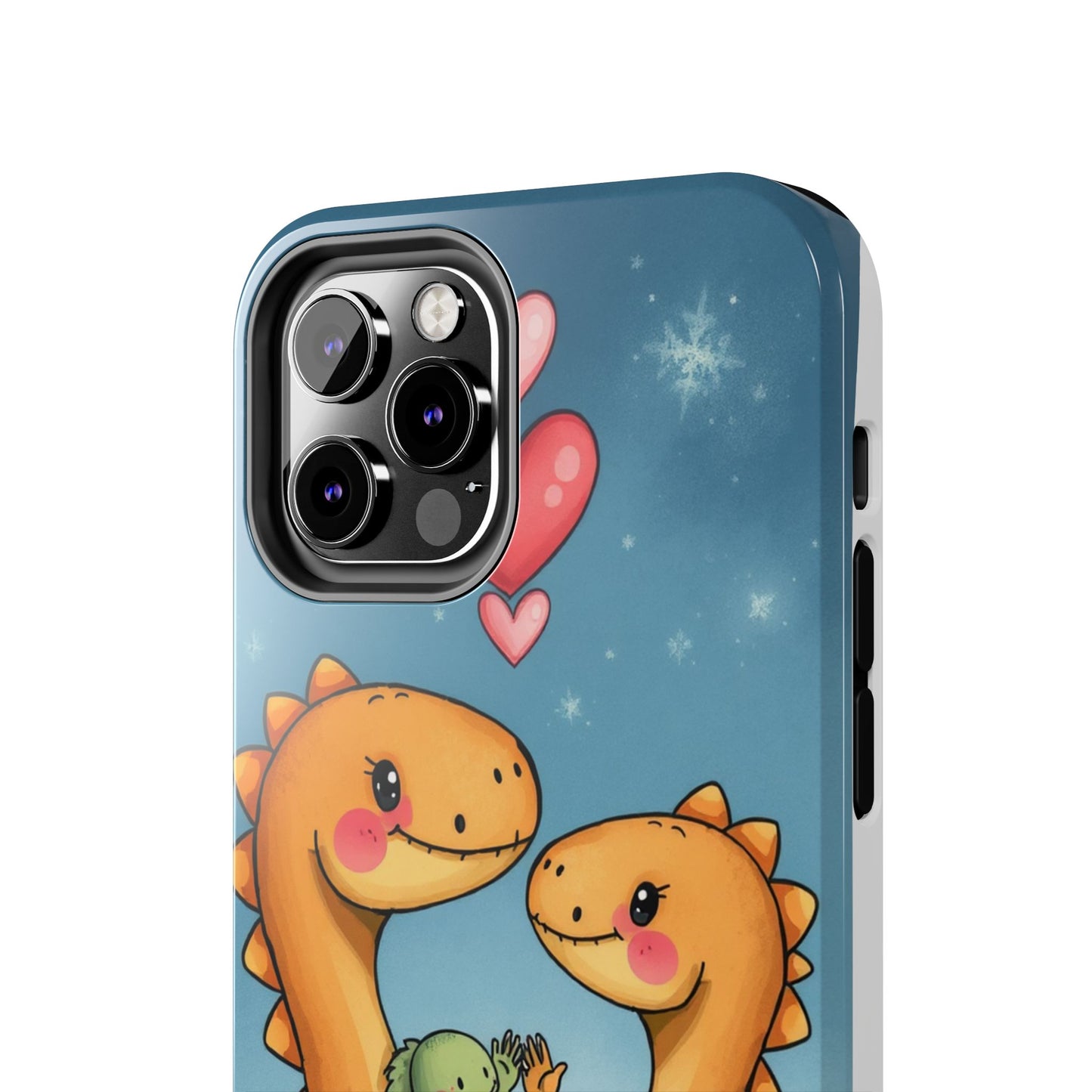 Dino Love Tough Phone Case - Cute & Durable Design for Kids & Parents