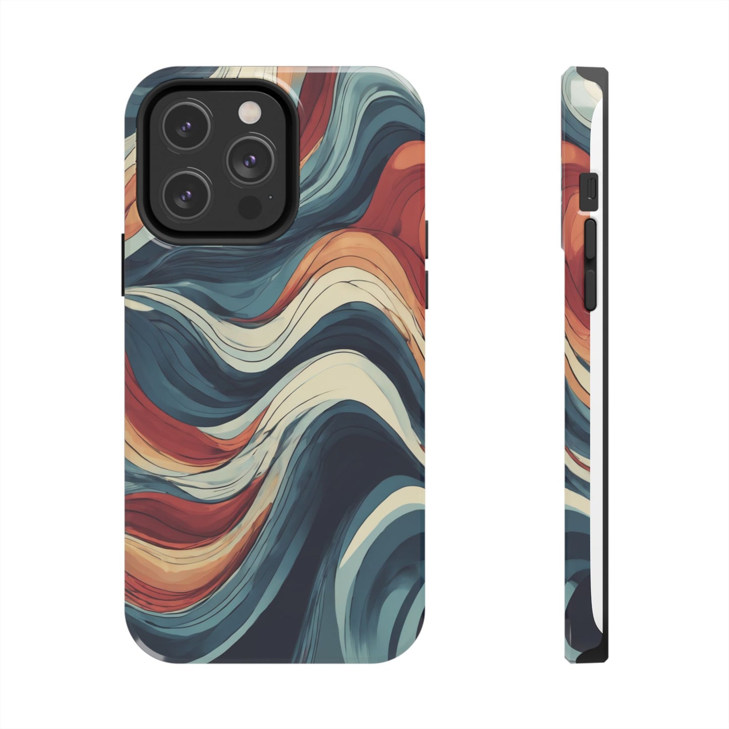 Abstract Wave Tough Phone Case | Stylish Protection for Daily Use - for iPhone